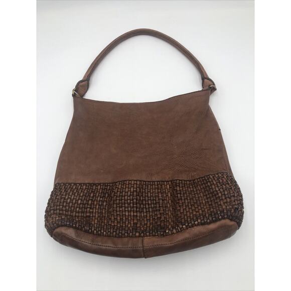 Marta Ponti Handbags - Marta Ponti Designer Soft Woven Leather Shoulder Hobo Purse Bag